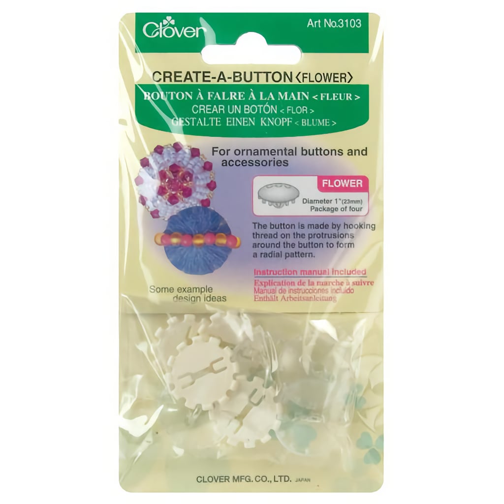 Create-A-Flower Button 4 pack Create-A-Flower Button 4 pack Yarn Designers Boutique
