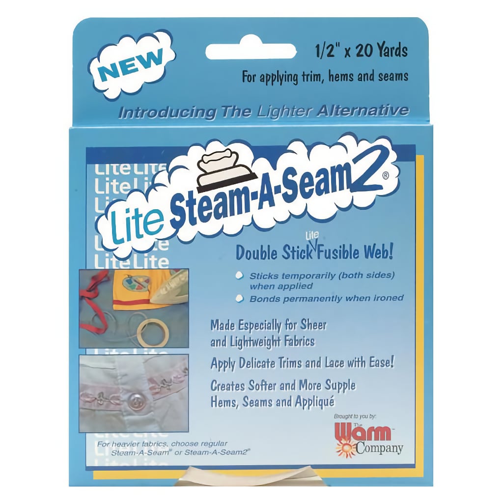 Steam-a-Seam 1/2" 20 yds. double stick lite fusible tape - iron on #5410