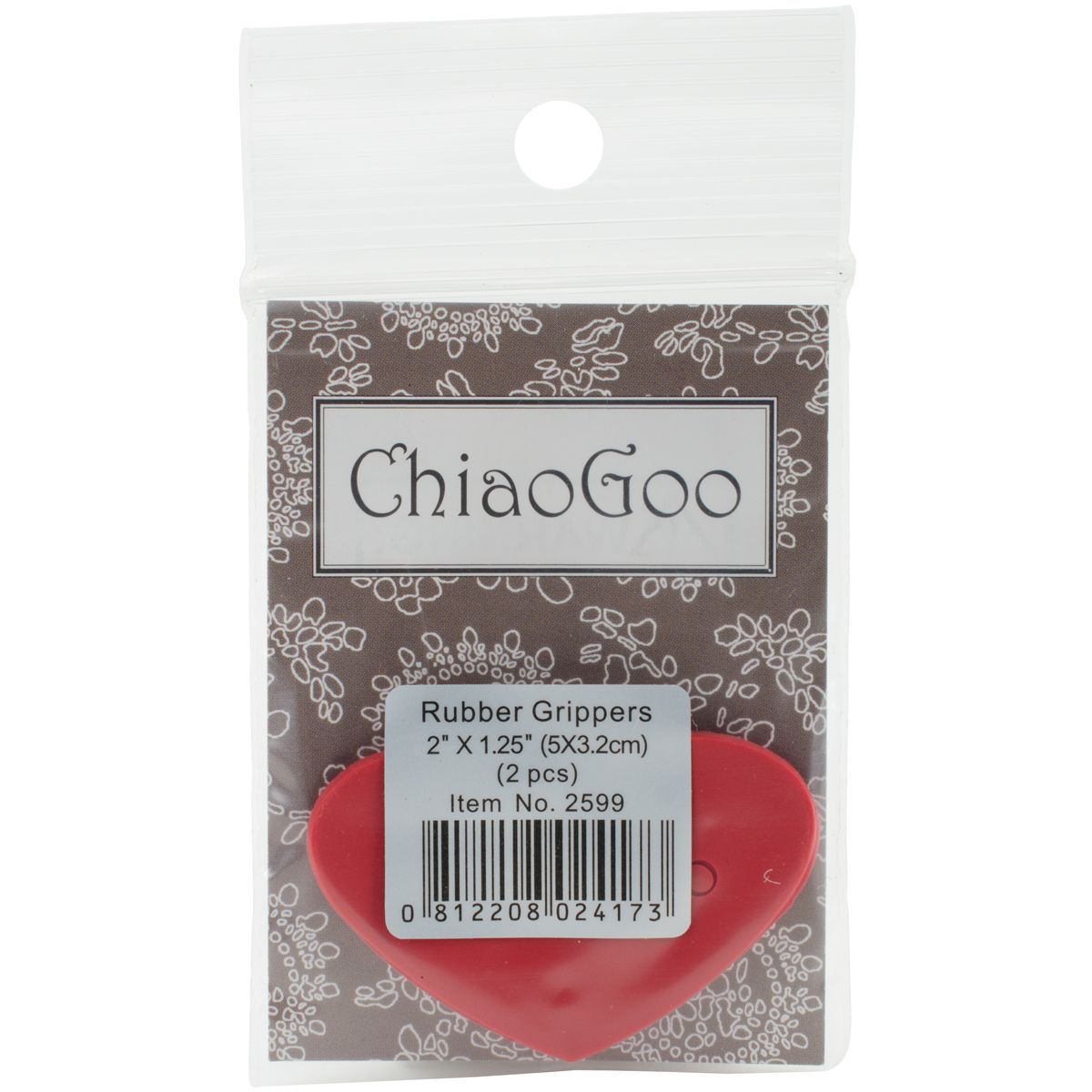 Rubber needle grippers red heart shape needle gripper chiaogoo