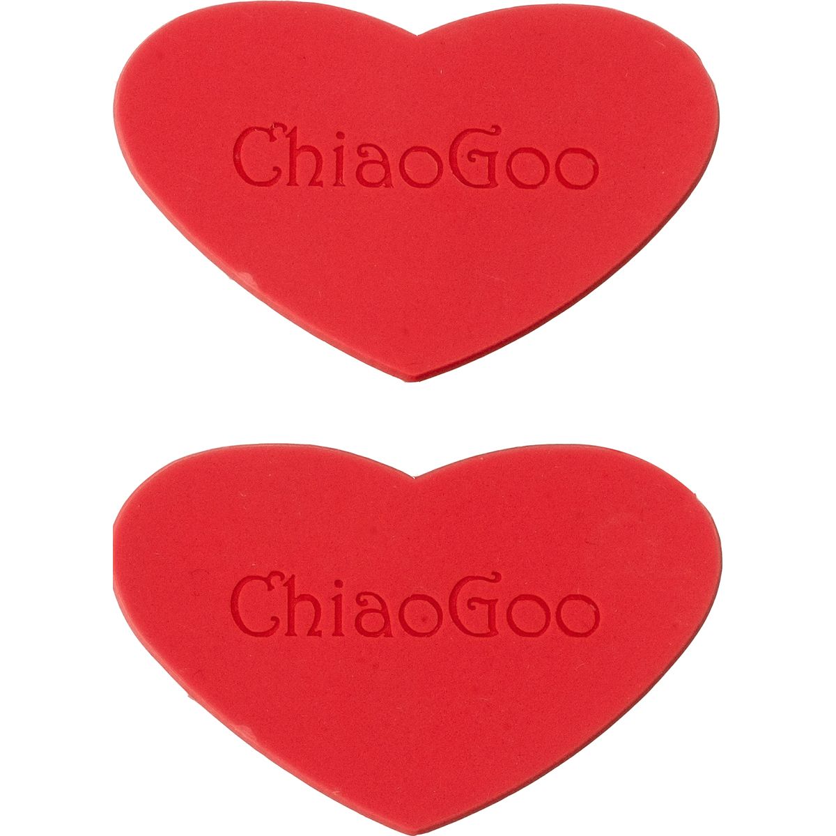 Rubber needle grippers red heart shape needle gripper chiaogoo