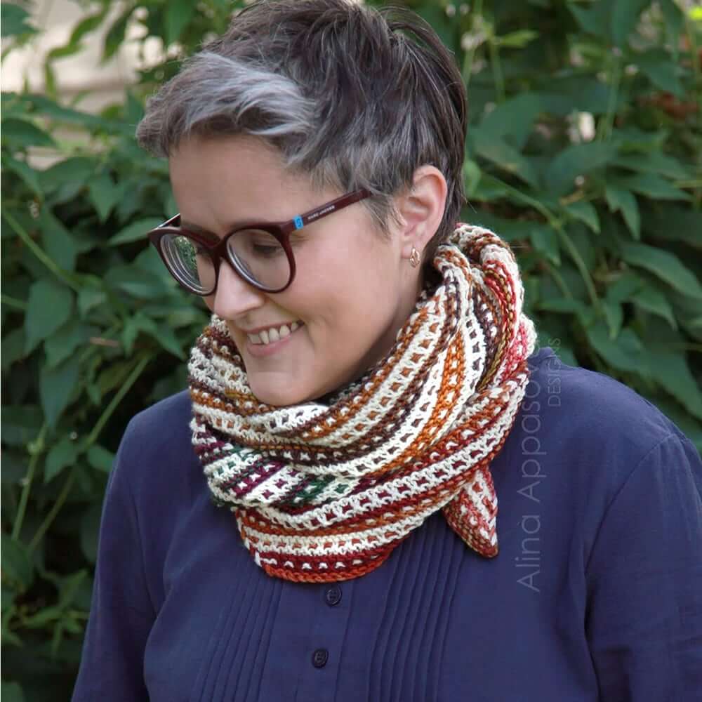 Knit Scarf Pattern & Yarn Kit, Color Your Pixel Scarf, Knitting Kit Color Your Pixels Scarf, Knitting Kit Yarn Designers Boutique