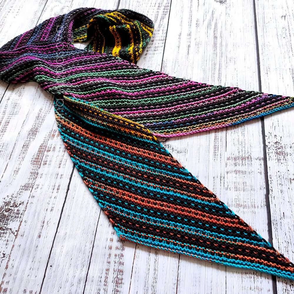 Knit Scarf Pattern & Yarn Kit, Color Your Pixel Scarf, Knitting Kit Color Your Pixels Scarf, Knitting Kit Yarn Designers Boutique