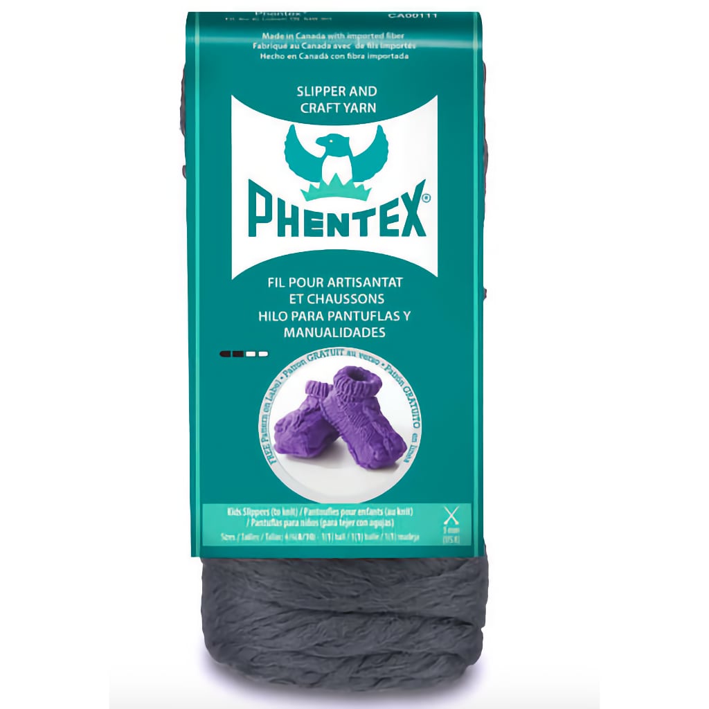 Slipper Yarn Phentex Slipper & Craft Yarn, Durable Yarn, Phentex Yarn Designers Boutique Gray