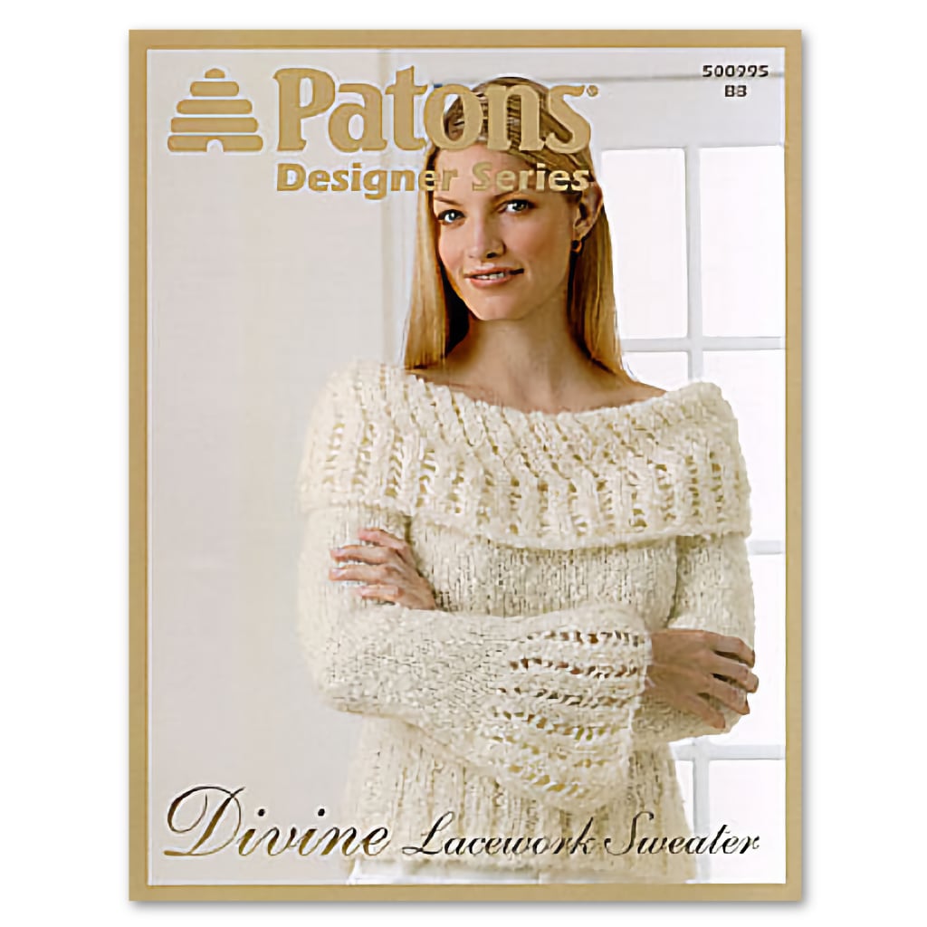 Knitting Pattern Patons Designer Series Divine Lacework Sweater