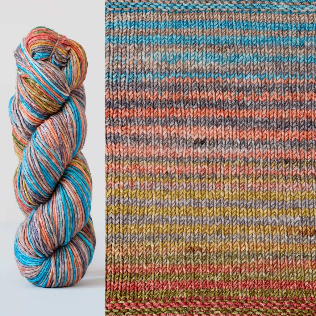 Merino Wool Knitting Yarn, Uneek Worsted by Urth Yarns, Self Striping Uneek Worsted by Urth Yarns Yarn Designers Boutique