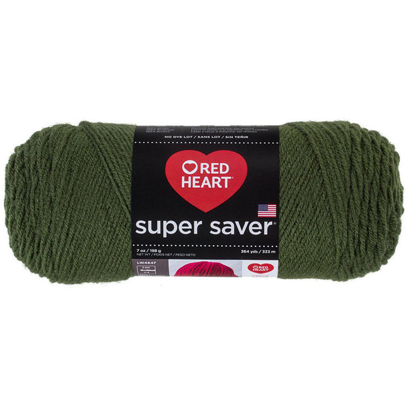 Super Saver Yarn Red Heart, Machine Washable & Dryable, Worsted Weight Super Saver Solids & Fleck Yarn by Red Heart Yarn Designers Boutique