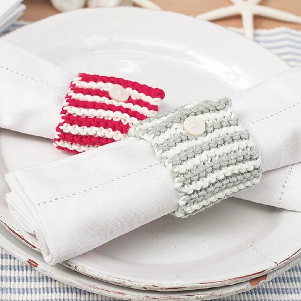 napkin rings Knitting pattern Debbie Bliss Knitting Magazine, Spring/Summer 2010:Simple Knits for a Sultry Summer