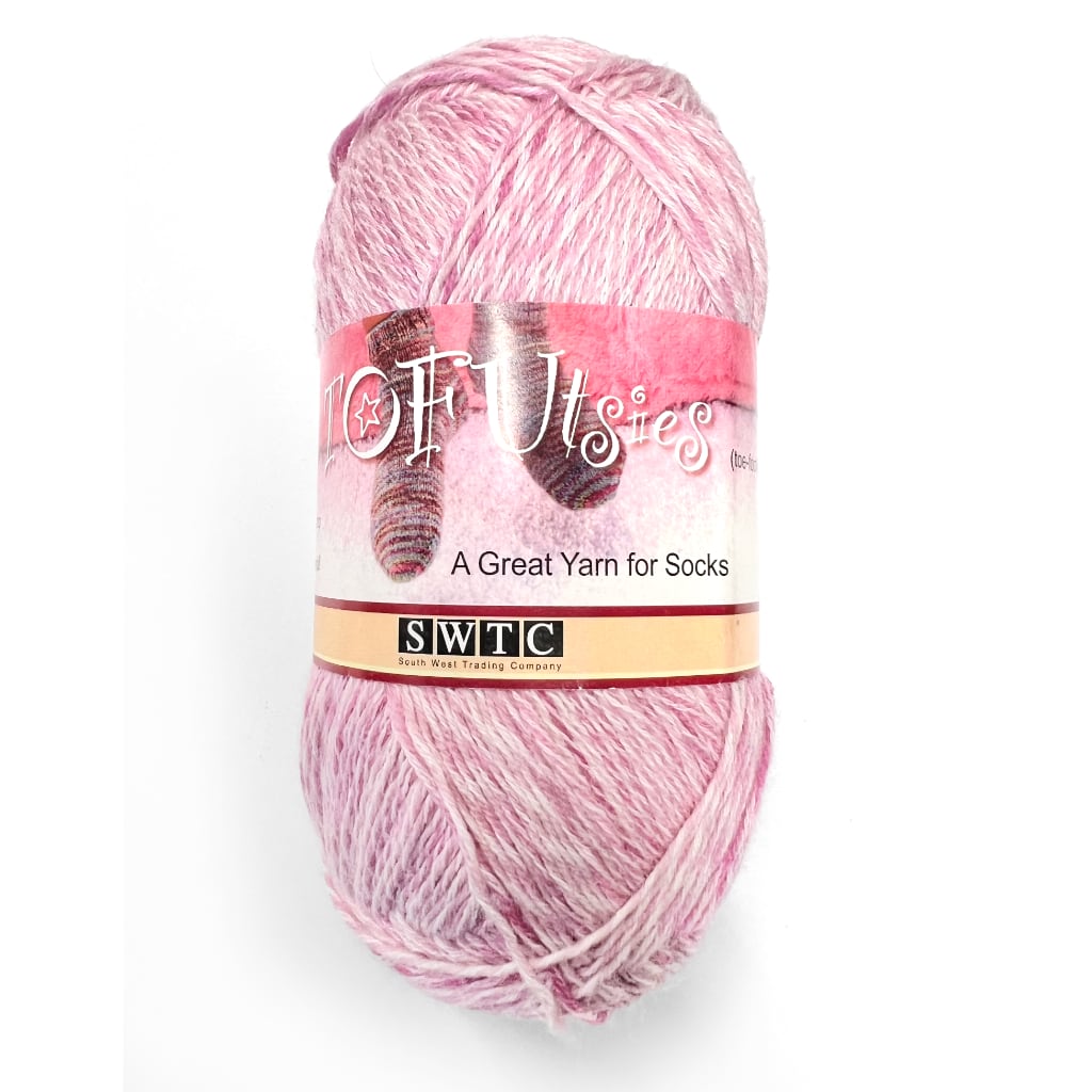 Sock Yarn Tofutsies Yarn by Southwest Trading Co, Superwash Wool Light Pink