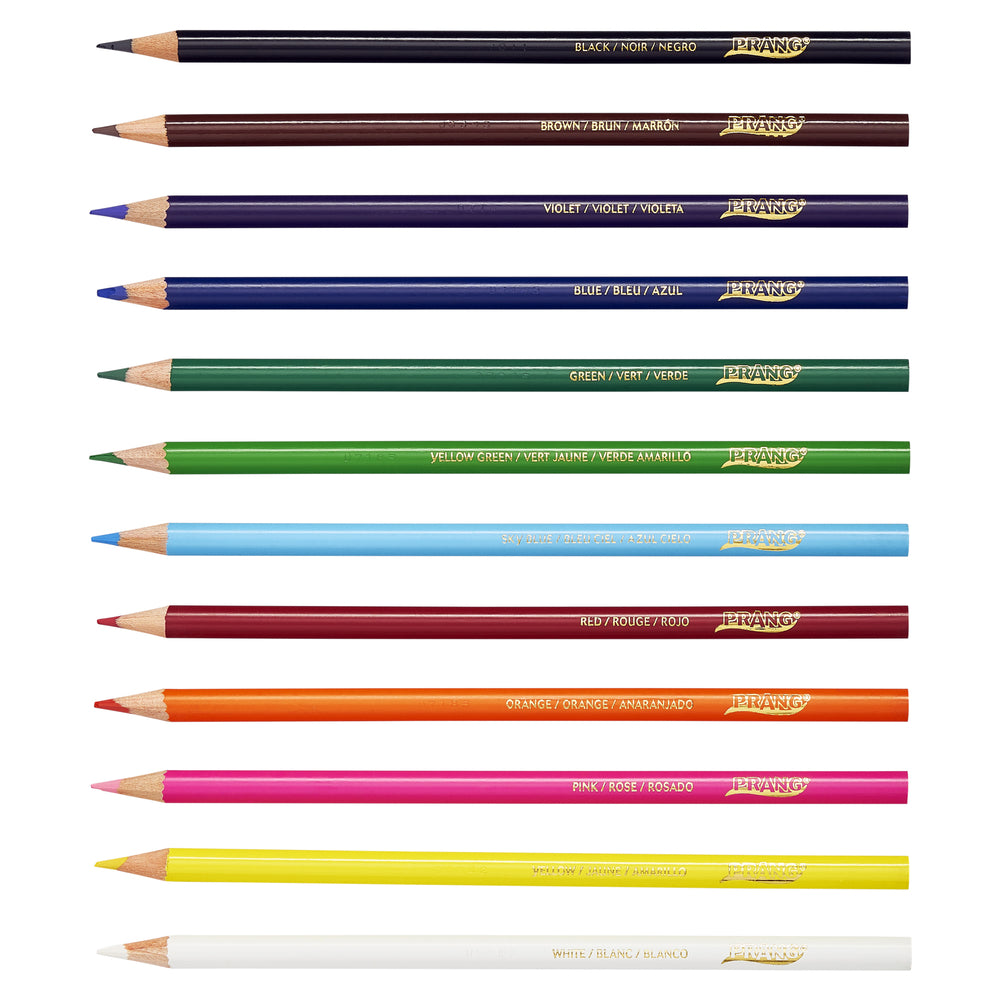 Colored Pencils, Set of 12 by Prang, 3.3mm Colored Pencils, Set of 12 by Prang, 3.3mm