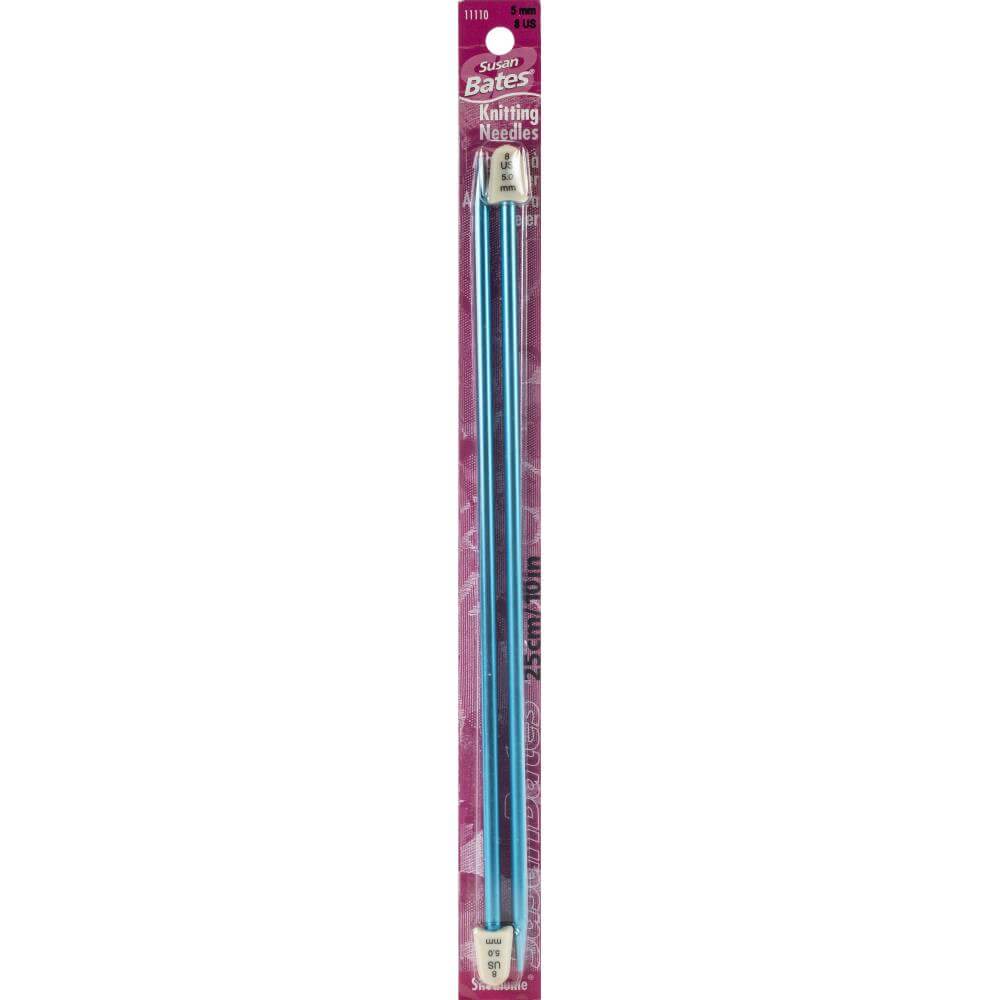 Knitting Needles | Susan Bates, Silvalume Single Point Needles 10" Silvalume Single Point Knitting Needles, 10" Length Yarn Designers Boutique