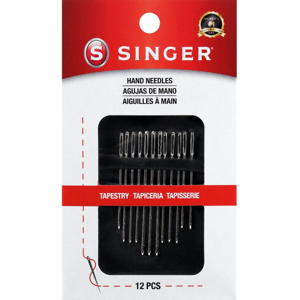 Tapestry Hand Needles #18-24 Singer 12 Pack large eye needles cross stitch needles, blunt tip needles