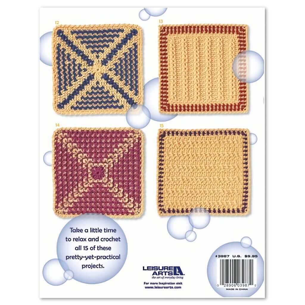 Dishcloth Patterns, Splish Splash Dishcloths, Dishcloth Crochet Patterns