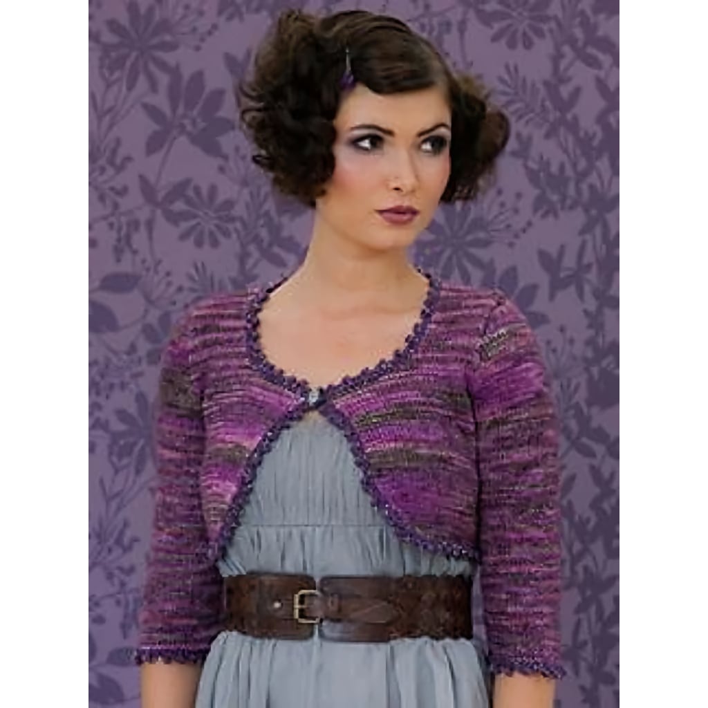 Knitting Patterns Three Graces Pattern Book by Louisa Harding Yarns dark purple stole
