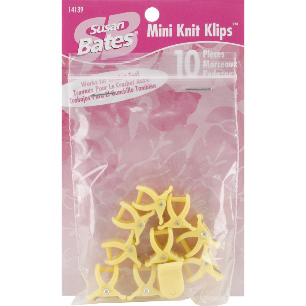 Susan Bates, Stitch Holder Mini Knit Clips, 10 Pack in Resealable Bag Mini Knit Clips 10 Pack Yarn Designers Boutique