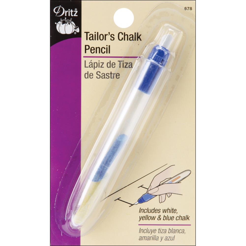 Dritz Tailor's Chalk Pencil with Three Colors of Chalk - Humboldt  Haberdashery