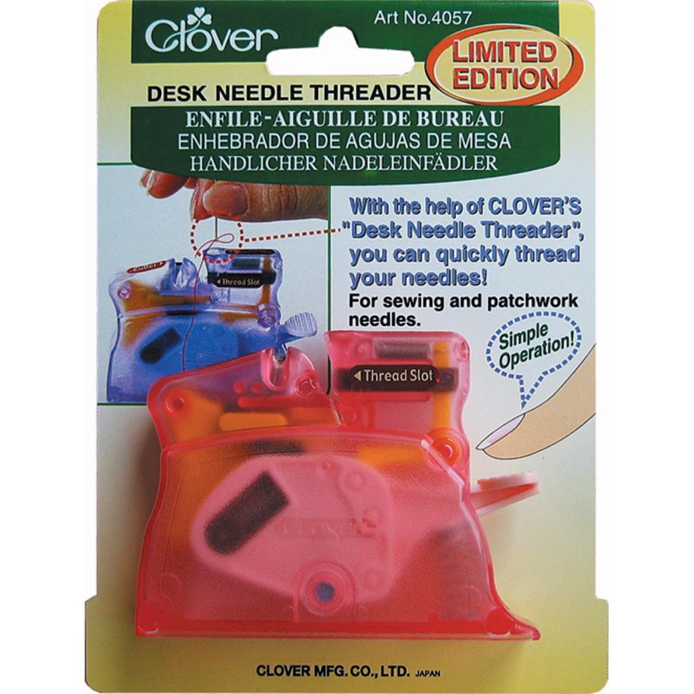 Clover Easy Desk Needle Threader, No More Fighting to Thread Needles Easy Desktop Needle Threader Yarn Designers Boutique