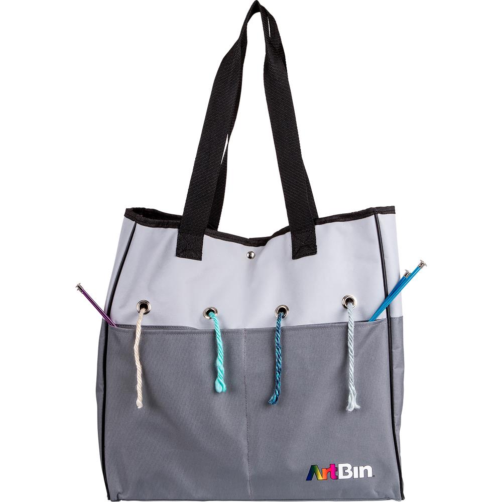 Yarn Bag | Tote by Art Bin, Crochet Bag, Yarn Organizer & Feed Holes Yarn Tote by Art Bin Yarn Designers Boutique