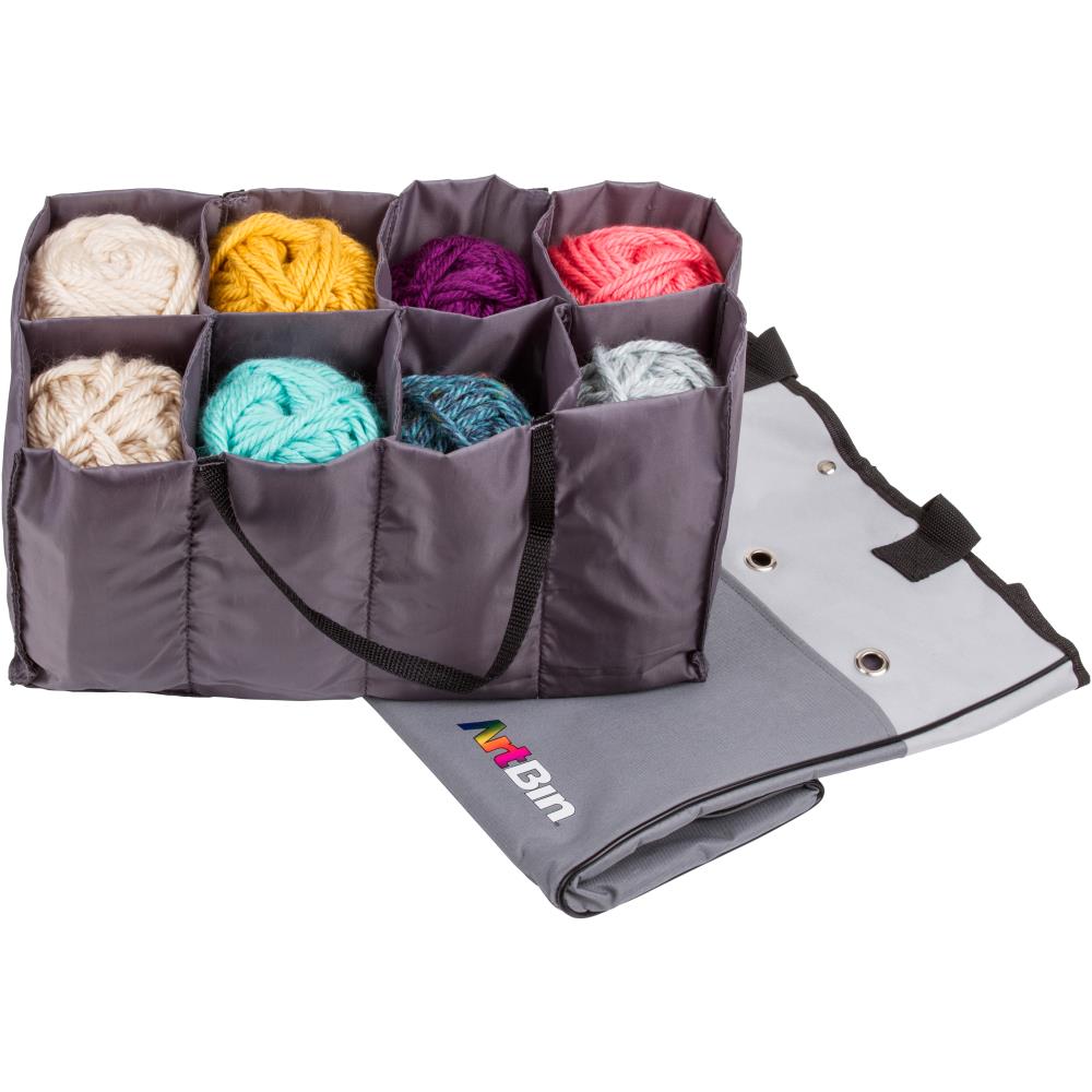 Yarn Bag | Tote by Art Bin, Crochet Bag, Yarn Organizer & Feed Holes Yarn Tote by Art Bin Yarn Designers Boutique