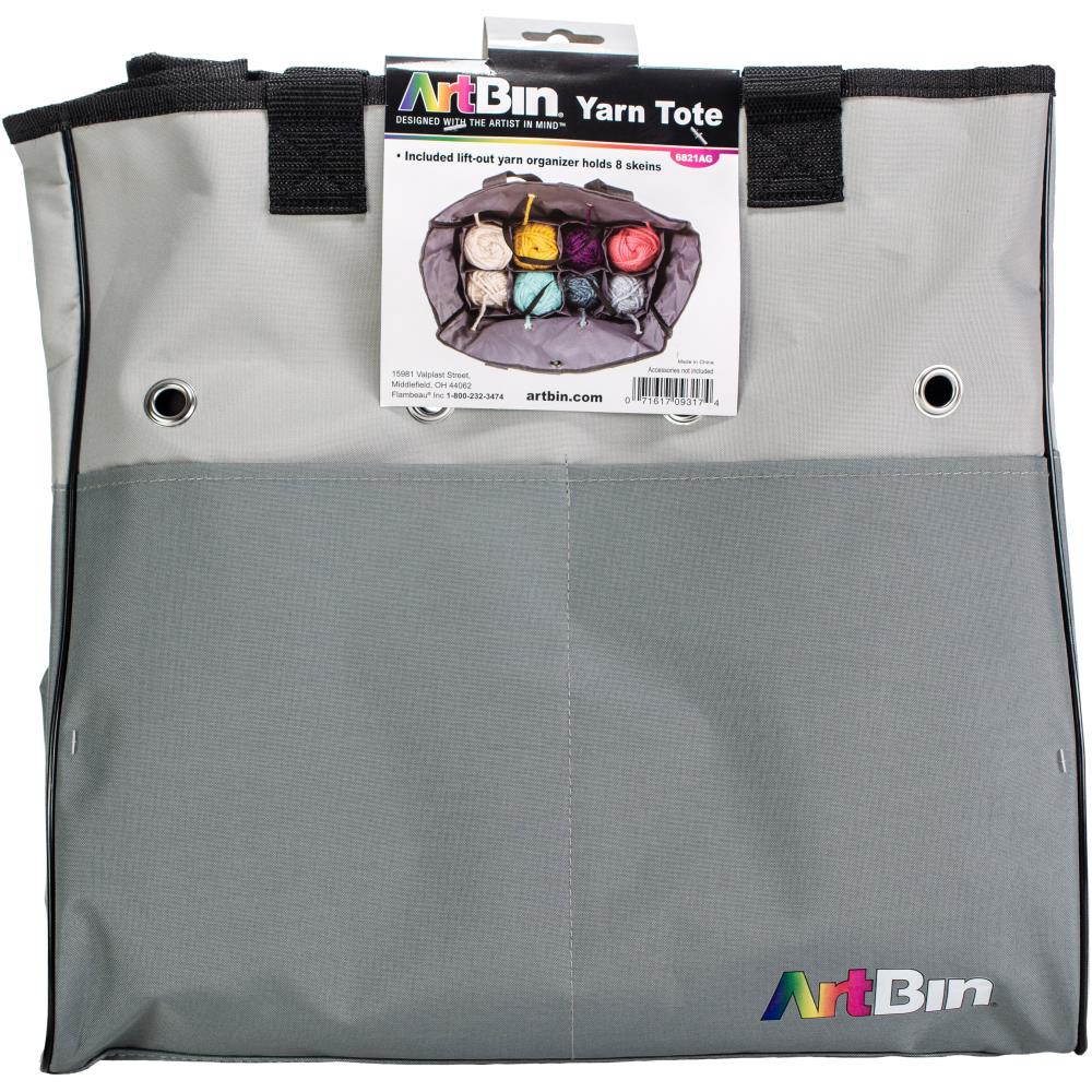 Yarn Bag | Tote by Art Bin, Crochet Bag, Yarn Organizer & Feed Holes Yarn Tote by Art Bin Yarn Designers Boutique