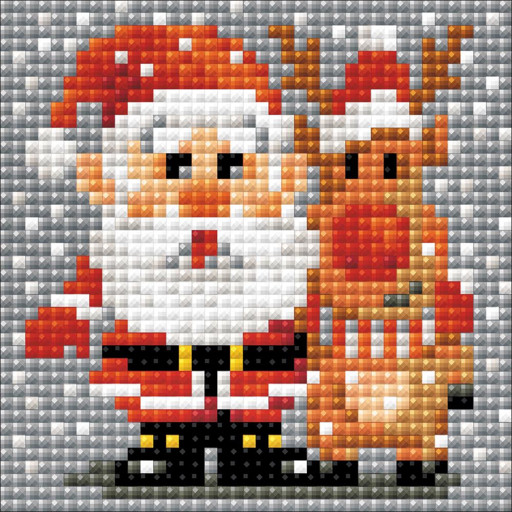 Christmas Decorations, DIY Santa Claus Mini Diamond Mosaic Kit Santa Claus Mini Diamond Mosaic Kit Yarn Designers Boutique