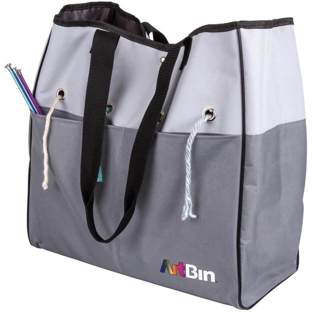 Yarn Bag | Tote by Art Bin, Crochet Bag, Yarn Organizer & Feed Holes Yarn Tote by Art Bin Yarn Designers Boutique