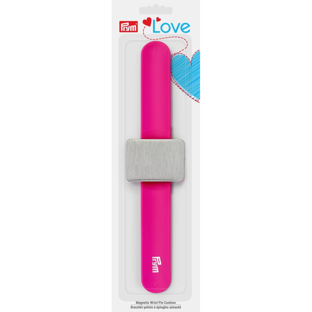Pin Cushion | Pink Magnetic Wrist Pin Holder by Prym One Size Fits All Pink Wrist Magnetic Pin Cushion by Prym Yarn Designers Boutique