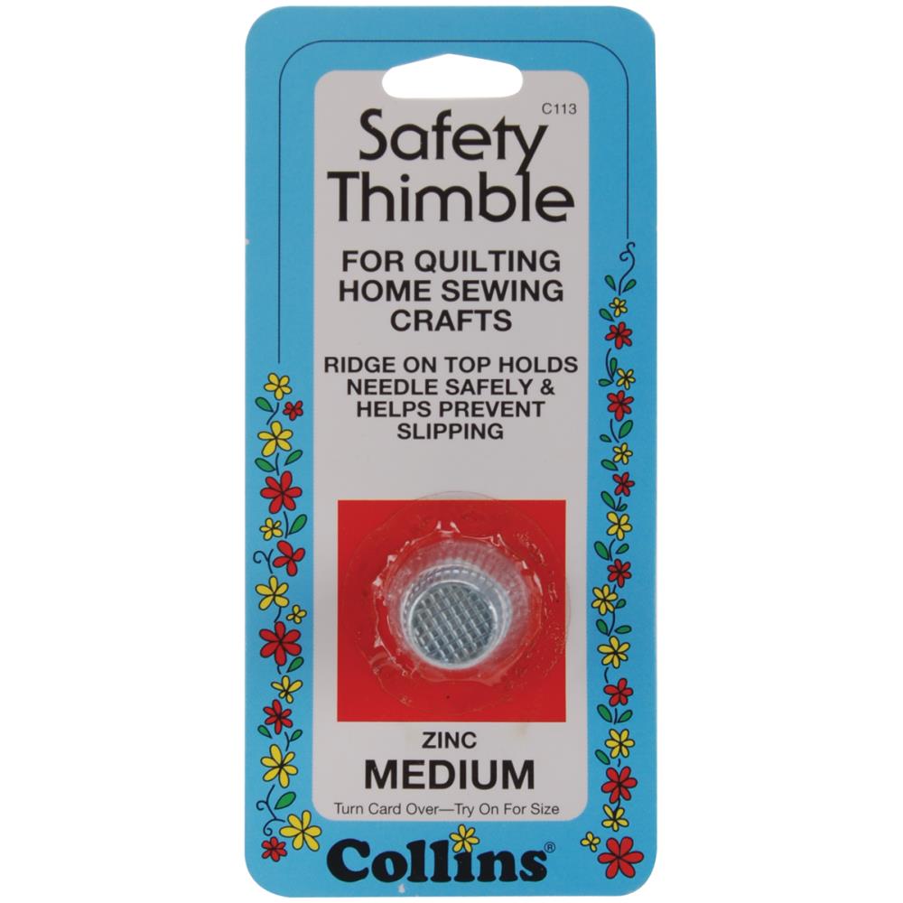 Thimble | Metal Sewing Thimble for Hand Sewing, Medium & Large, Collins Metal Safety Thimble by Collins Yarn Designers Boutique