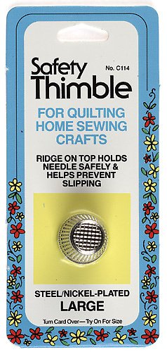 Thimble | Metal Sewing Thimble for Hand Sewing, Medium & Large, Collins Metal Safety Thimble by Collins Yarn Designers Boutique