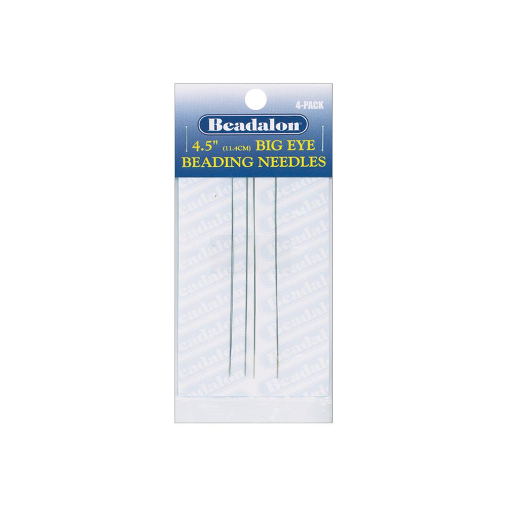 Large Eye Beading Needles, Easy Threading Needles, 4 Pack Large Eye Beading Needles, 4.5 Inch, 4 Pack Yarn Designers Boutique