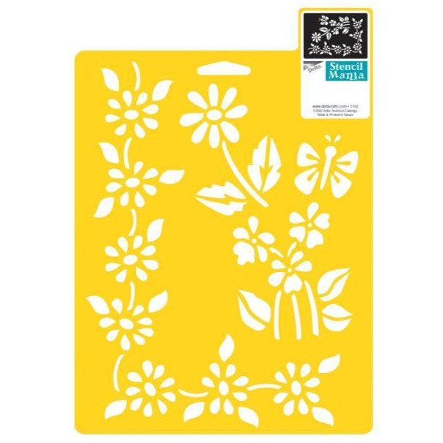 Stencils | Craft Stencils for Painting, Leaves, Flowers, Letters & More Plastic Stencils, 7 x 10 Inch Stencil Mania Yarn Designers Boutique