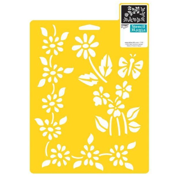 Stencils | Craft Stencils for Painting, Leaves, Flowers, Letters & More Plastic Stencils, 7 x 10 Inch Stencil Mania Yarn Designers Boutique