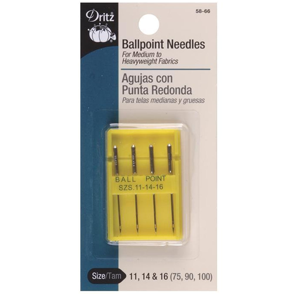 Dritz Ball Point Sewing Machine Needle for Knitted Fabrics Ball Point Sewing Machine Needles Yarn Designers Boutique