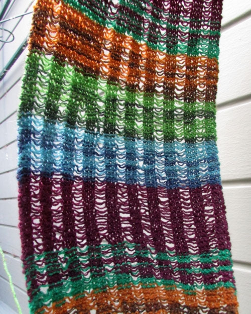 Scarf Knitting Pattern | Lacy Dropped Stitch Scarf, PDF Download Lacy Dropstitch Scarf, Beginners Knitting Pattern Yarn Designers Boutique