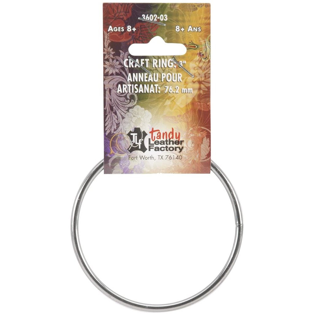 Macrame O-Ring 2" Silver Hoop by Tandy, For Plant Holders & Home Decor Macrame Silver O-Rings Hoop by Tandy Yarn Designers Boutique
