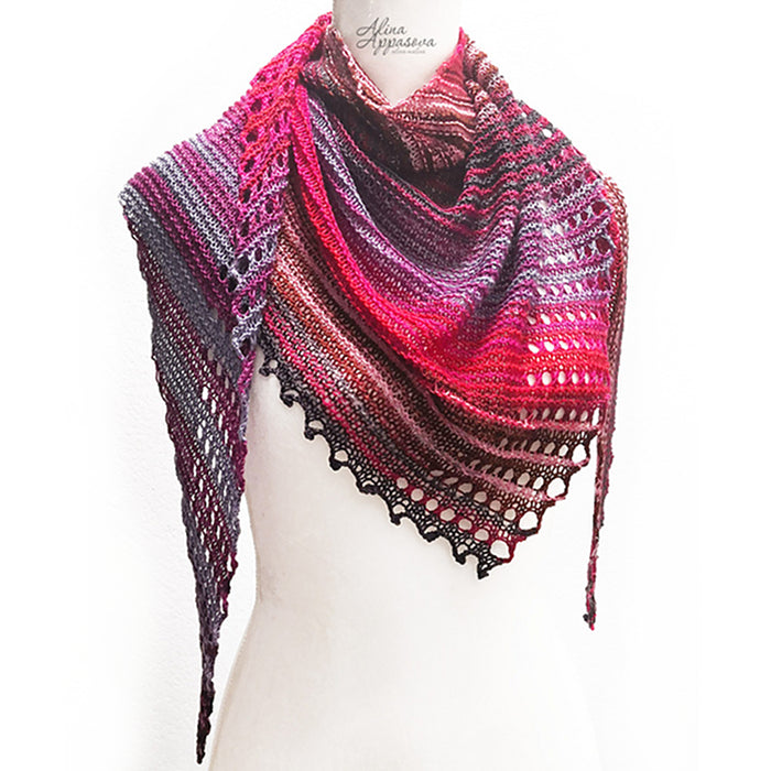 Anica Knit Shawl Kit | Urth Uneek Fingering & Shawl Knitting Pattern Anica Shawl Knitting Kit Yarn Designers Boutique