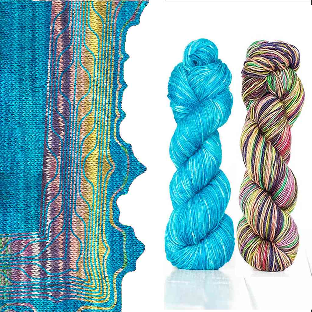 Vacation Butterfly Shawl Yarn Kit, for Marin Melchior Knitting Pattern Vacation Butterfly Shawl Yarn Kit by Marin Melchior Yarn Designers Boutique