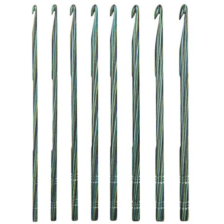Crochet Hooks | Knit Picks Caspian Wood Regular Crochet Hook Set Caspian Wood Crochet Hook Set of 8 - E4 through K10.5, Knit Picks Yarn Designers Boutique