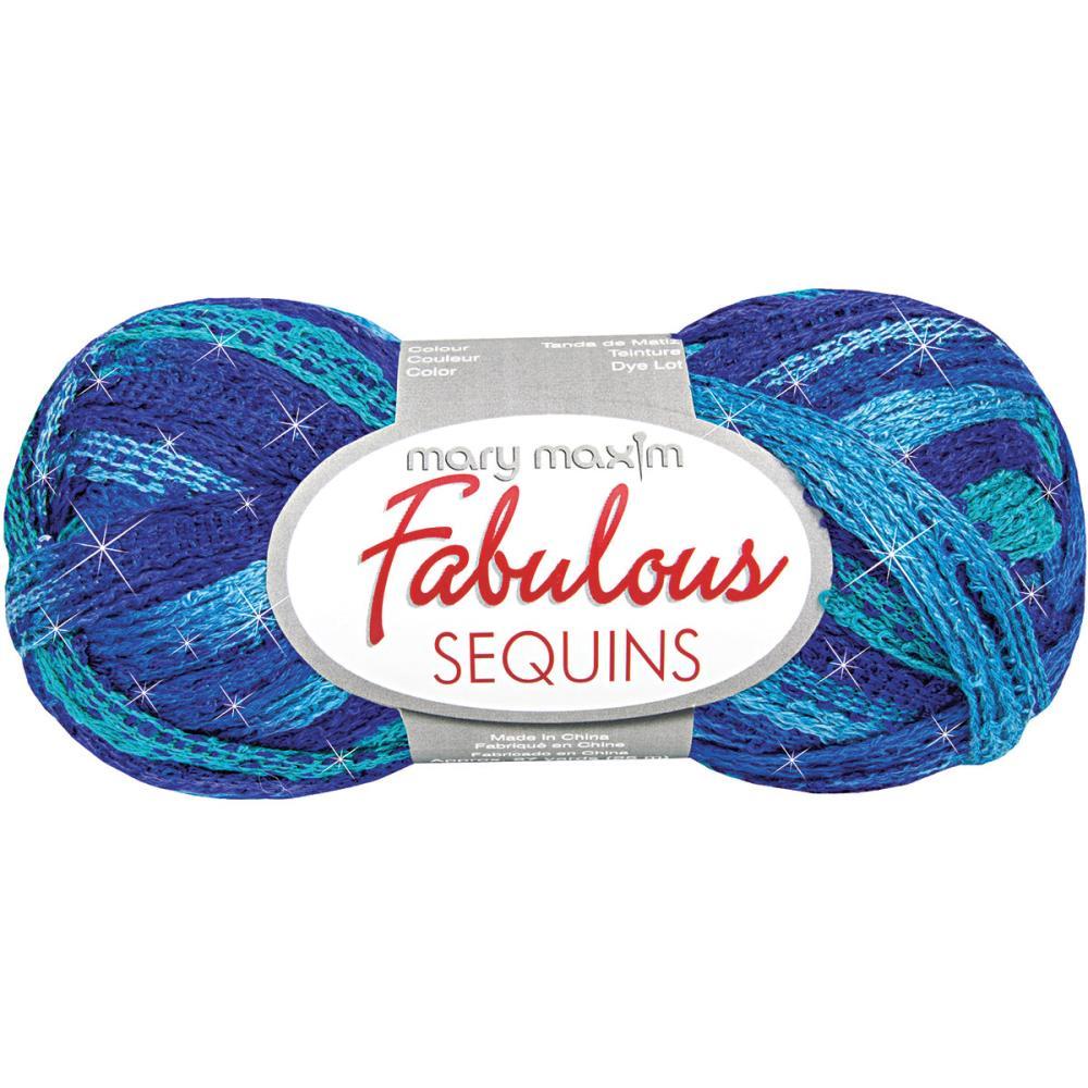 Chunky Yarn | Mary Maxim Fabulous Sequins Flat Trim Yarn Fabulous Sequins by Mary Maxim Yarn Designers Boutique