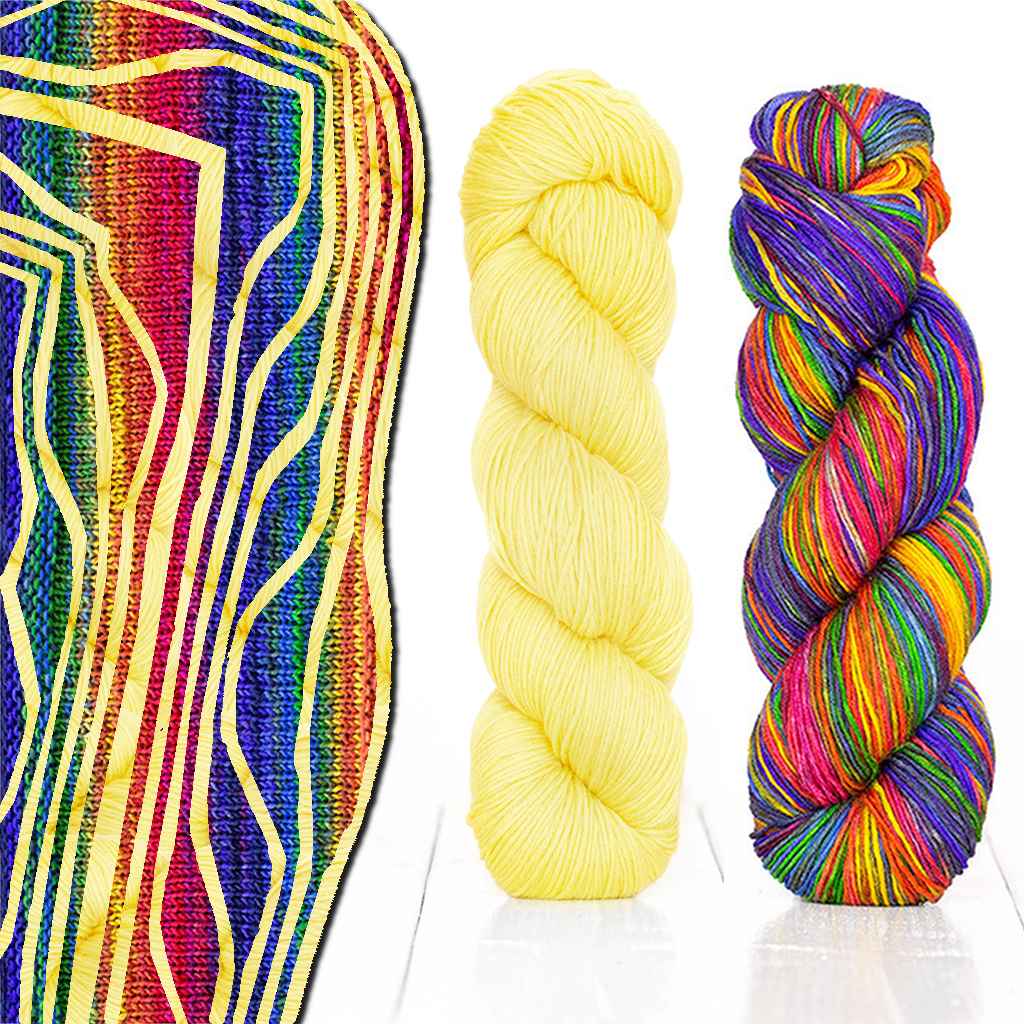 Butterfly Papillon Shawl Kit, MarinJaKnits Yarn Kit & Knitting Pattern Butterfly Papillon Shawl Kit by Marin Melchior Yarn Designers Boutique