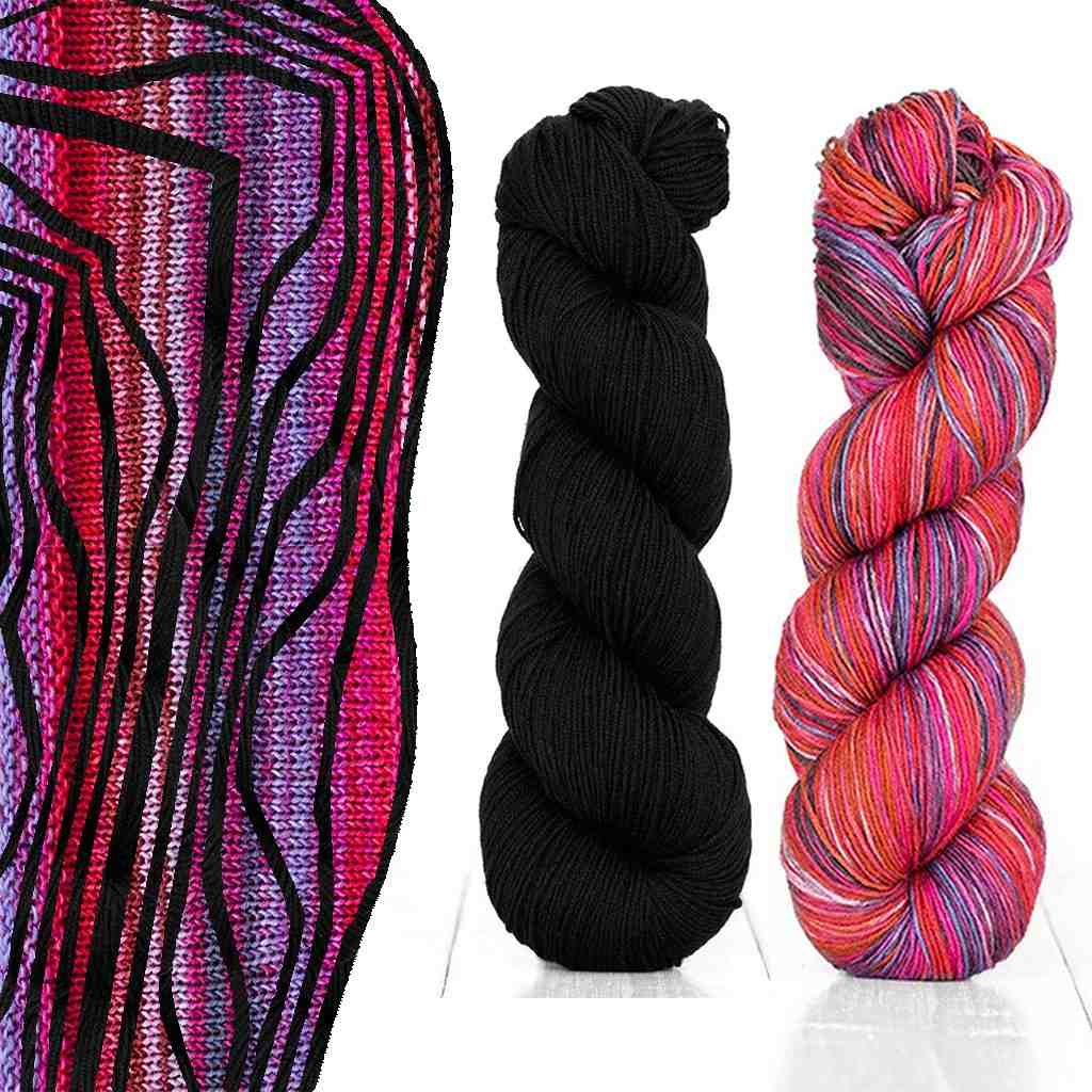 Butterfly Papillon Shawl Kit, MarinJaKnits Yarn Kit & Knitting Pattern Butterfly Papillon Shawl Kit by Marin Melchior Yarn Designers Boutique