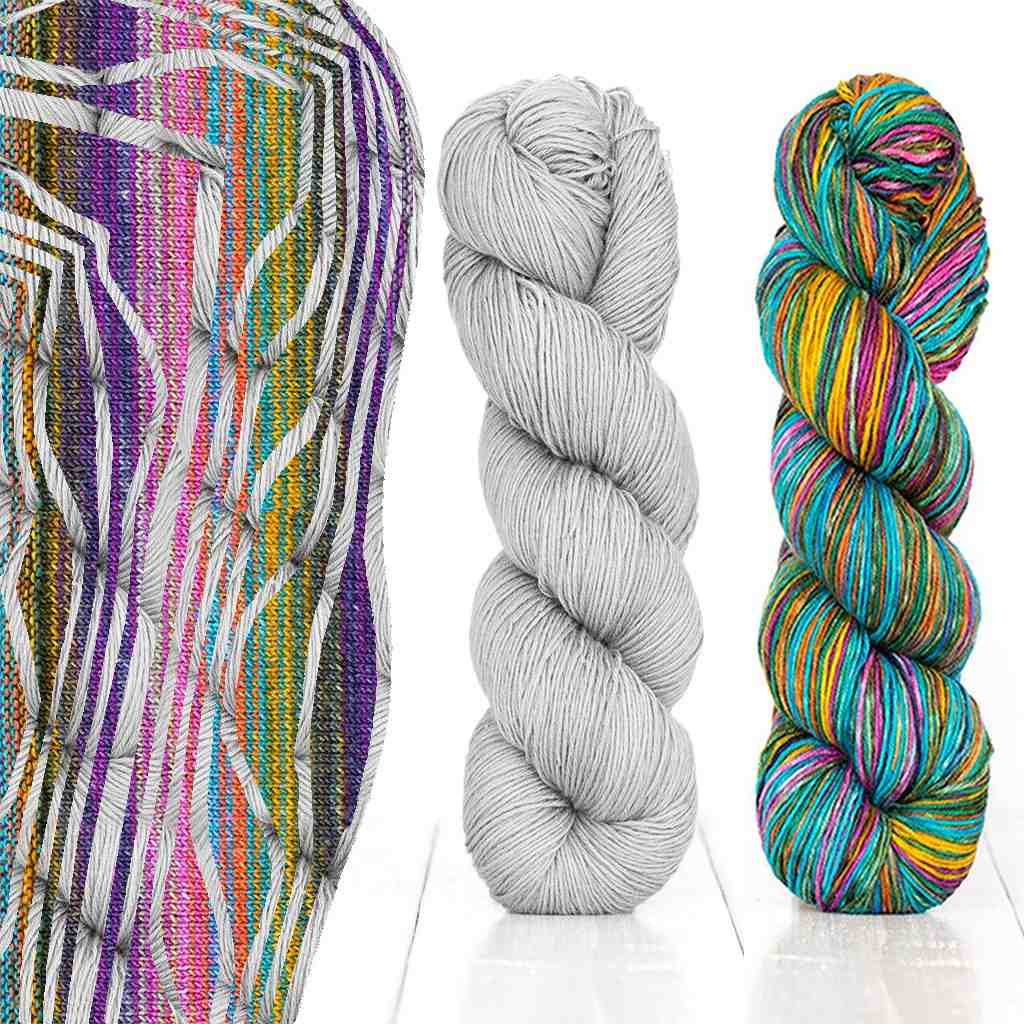 Butterfly Papillon Shawl Kit, MarinJaKnits Yarn Kit & Knitting Pattern Butterfly Papillon Shawl Kit by Marin Melchior Yarn Designers Boutique