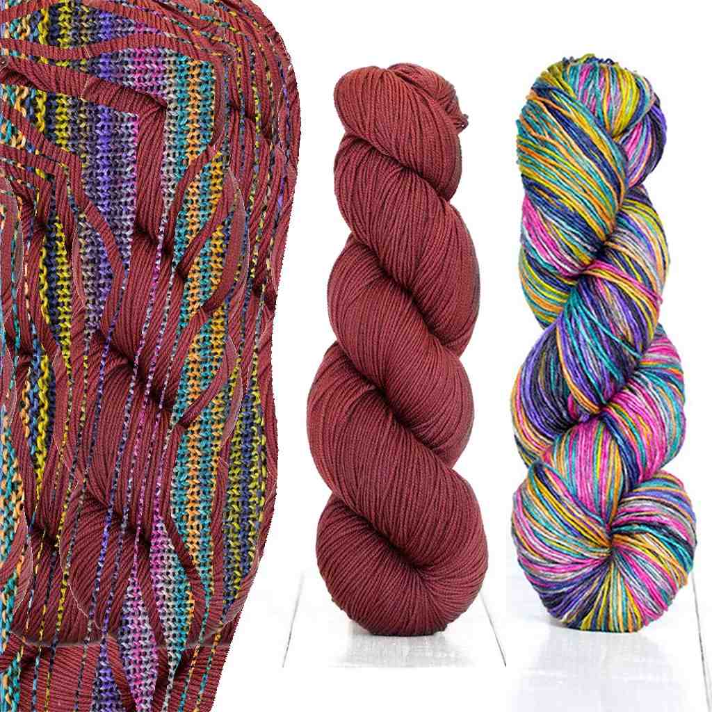 Butterfly Papillon Shawl Kit, MarinJaKnits Yarn Kit & Knitting Pattern Butterfly Papillon Shawl Kit by Marin Melchior Yarn Designers Boutique