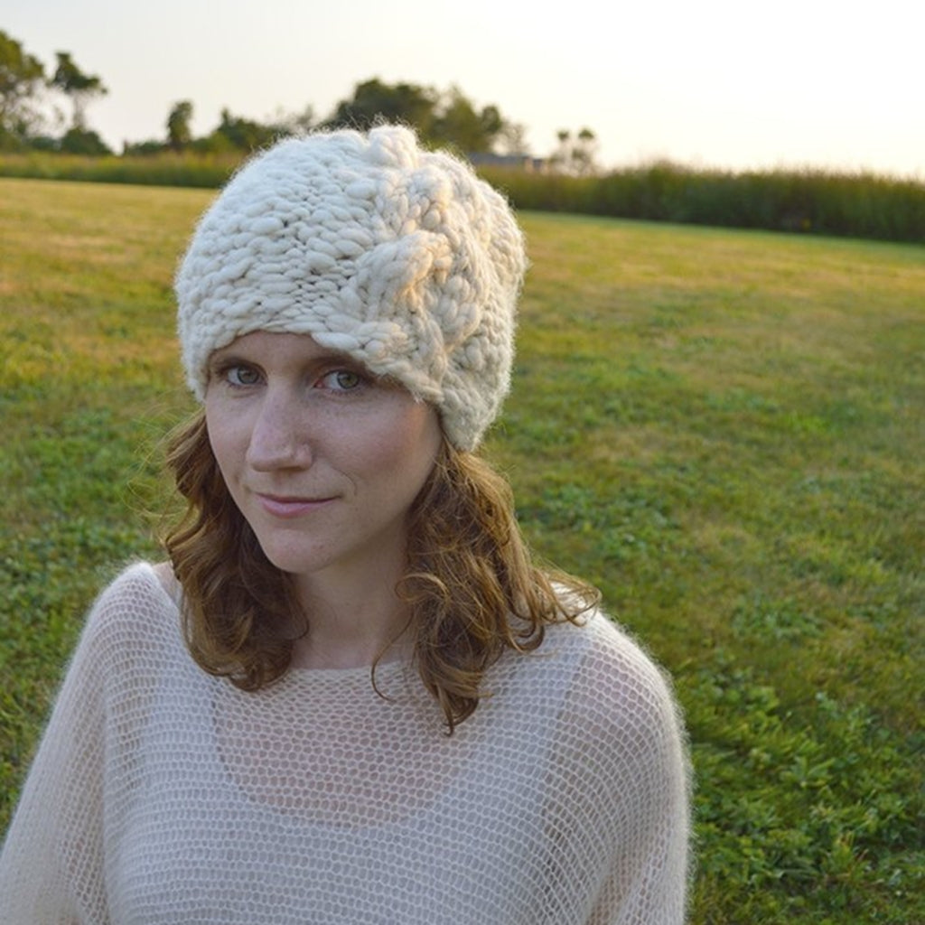 Crochet Kit - Cabled Slouchy Beanie
