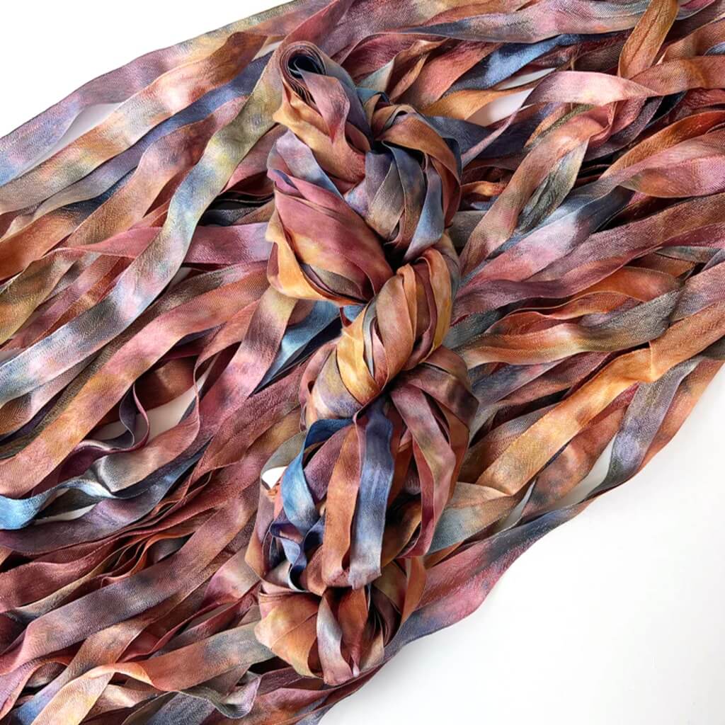 Ribbon Yarn | Waterfall Yarn from Knit Collage | Hand Dyed Fair Trade Waterfall Yarn from Knit Collage Yarn Designers Boutique