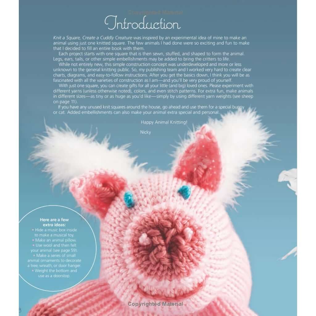 Knit a Square, Create a Cuddly Creature Amigurumi Patterns Knit a Square Create a Cuddly Creature: From Flat to Fabulous by Nicky Epstein Yarn Designers Boutique