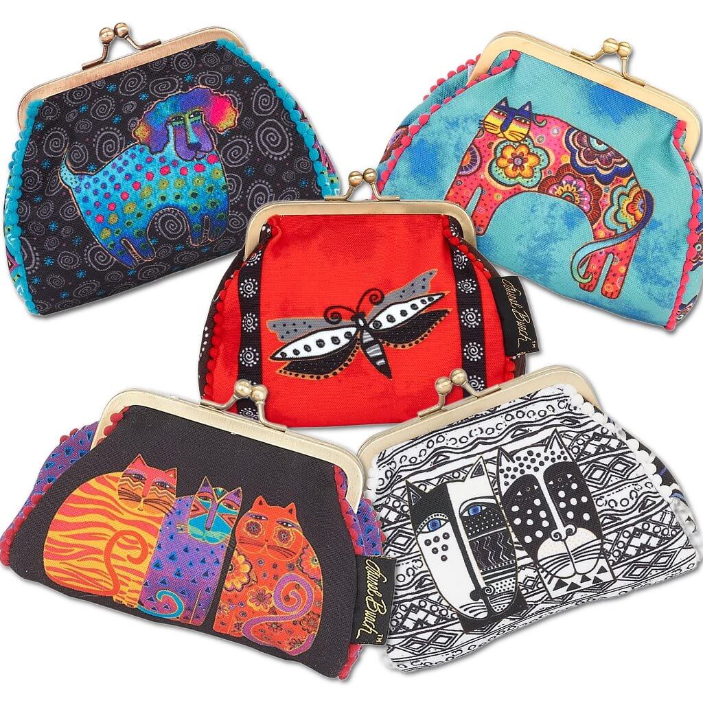 Laurel Burch Coin Purses, with Dogs, Cats & Mystical Horses Laurel Burch Coin Purse, 5 1/2" x 4 4/5" Yarn Designers Boutique