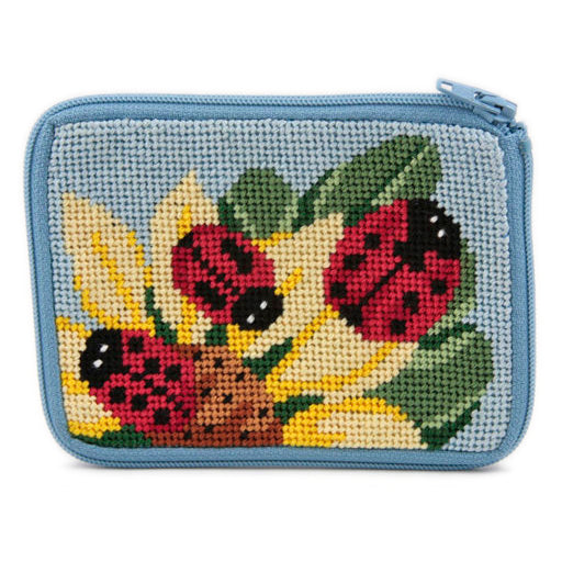 Beginner Needlepoint Kit, Stitch & Zip Coin Purse, Alice Peterson Co. Stitch & Zip Coin Purse Kits, Cross Stitch Yarn Designers Boutique