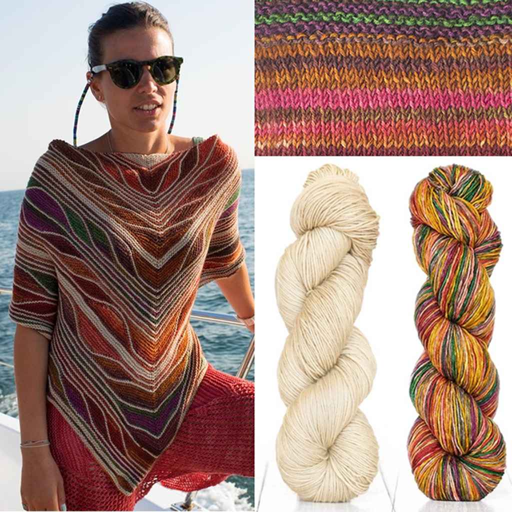 Butterfly Papillon Shawl Kit, MarinJaKnits Yarn Kit & Knitting Pattern Butterfly Papillon Shawl Kit by Marin Melchior Yarn Designers Boutique