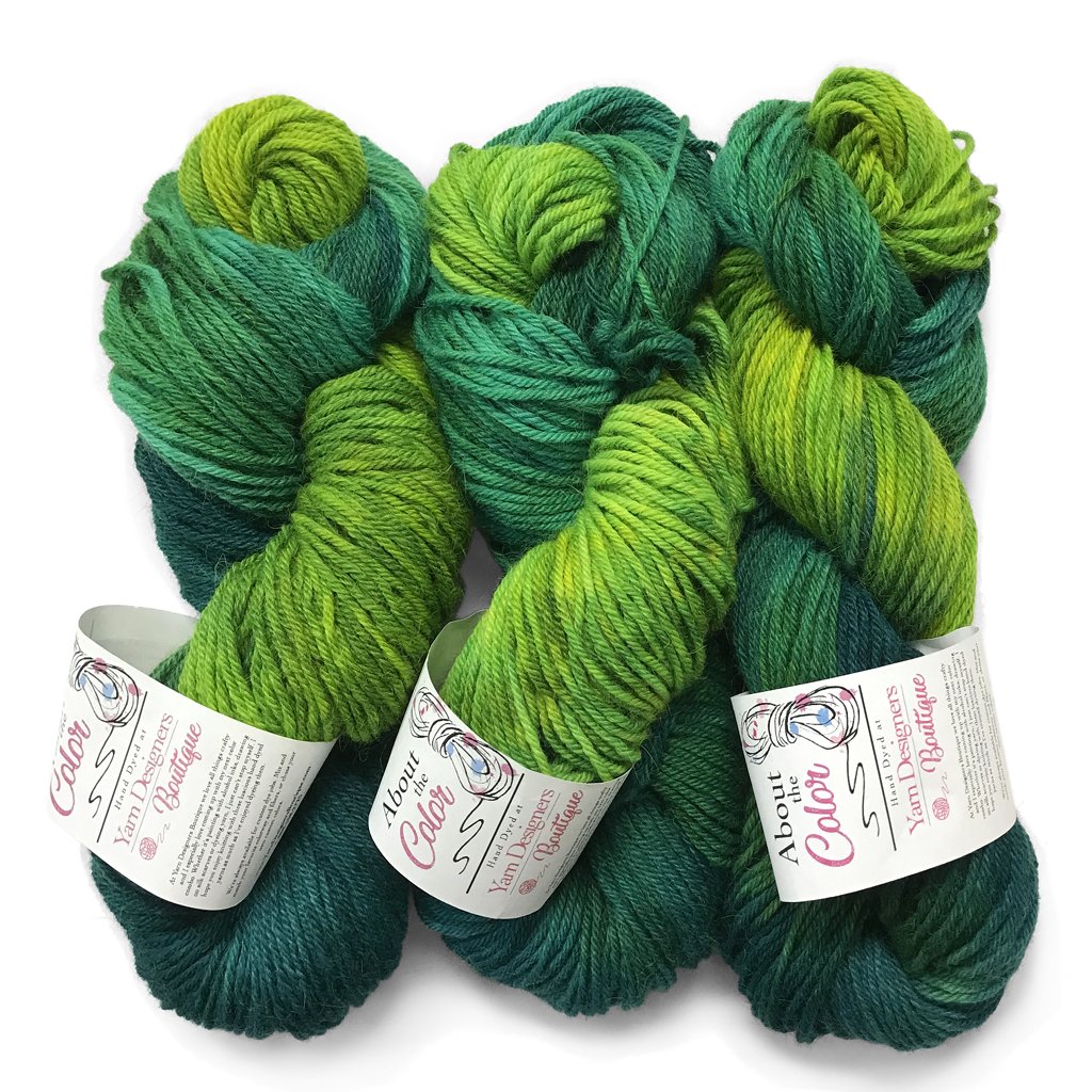Hand Dyed Yarn, Emerald Isles, Worsted, DK & Sock Yarn Hand Dyed Yarn, Emerald Isles, (Choose Your Base Yarn) Yarn Designers Boutique