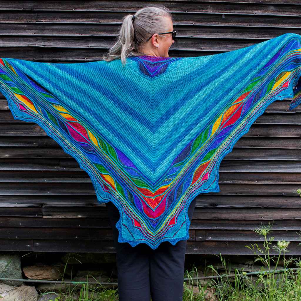 Vacation Butterfly Shawl Yarn Kit, for Marin Melchior Knitting Pattern Vacation Butterfly Shawl Yarn Kit by Marin Melchior Yarn Designers Boutique